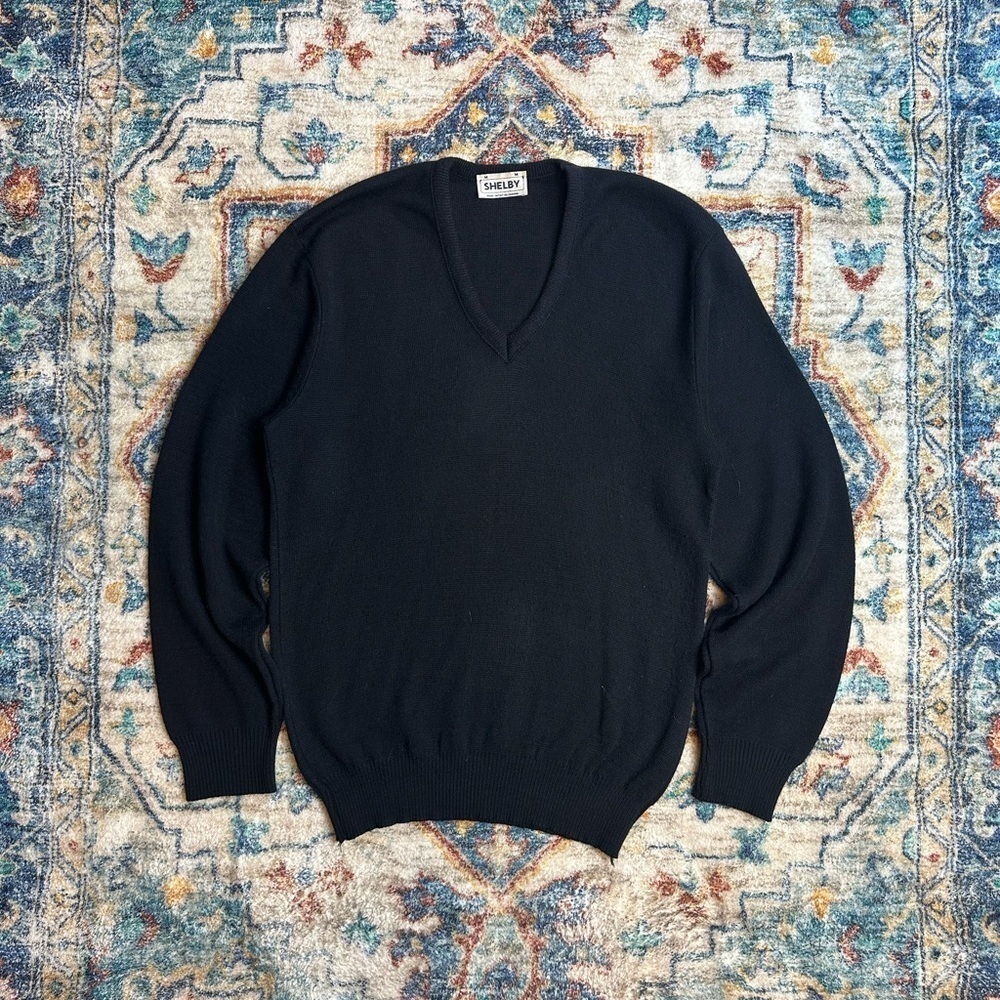 Vintage 1980s Shelby V-Neck Sweater Medium